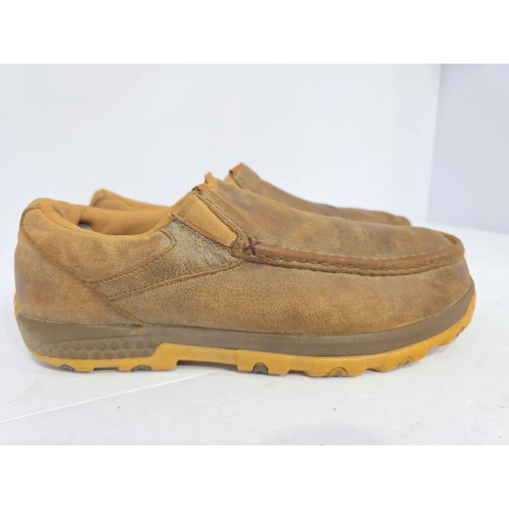 Twisted X Mens Oiled Leather Driving Moc Bomber MXC003 SZ 9.5 M Slip On Shoes